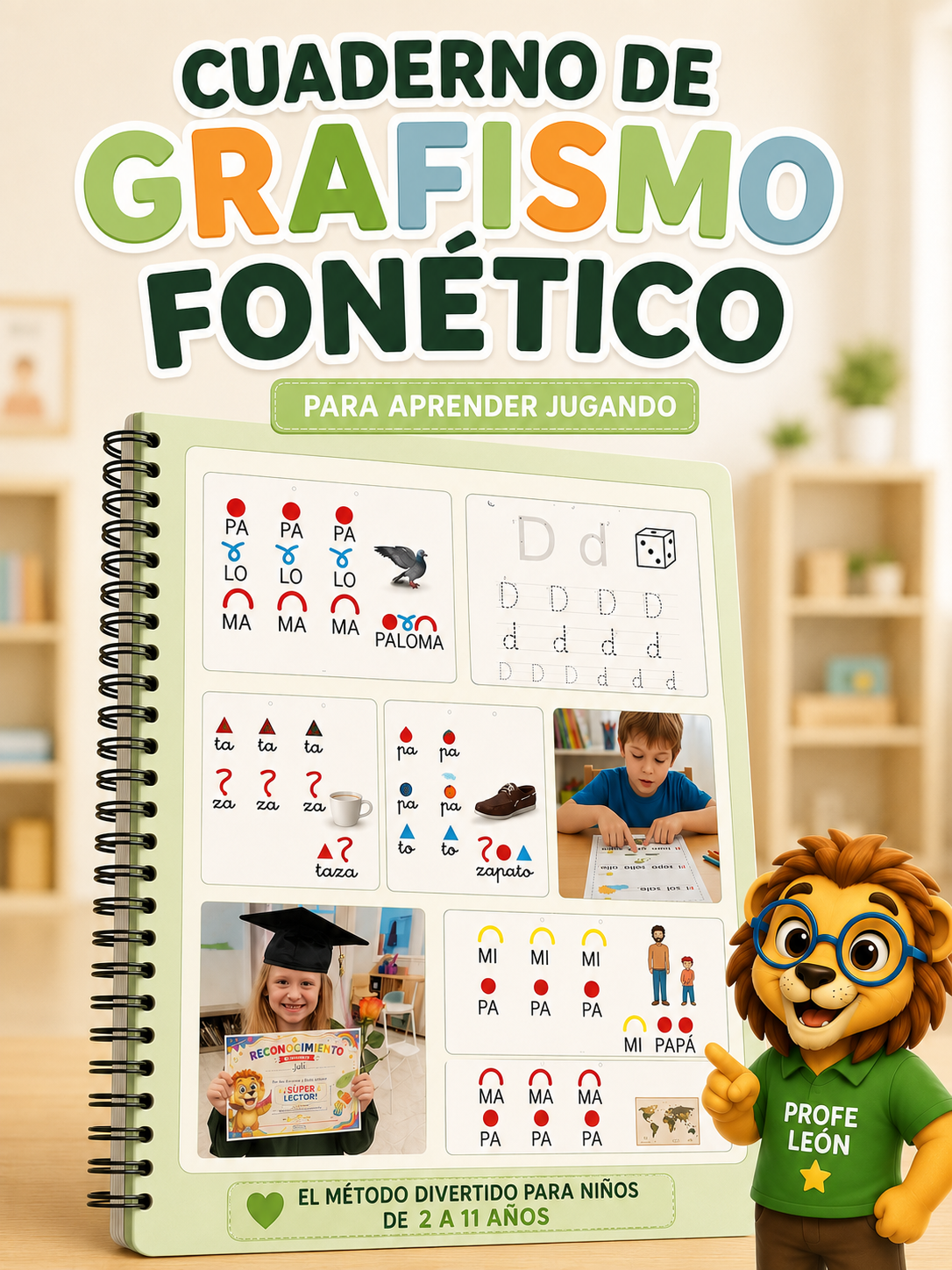 Ayuda a tu hijo a leer en tiempo récord + 6 Bonus de Regalo